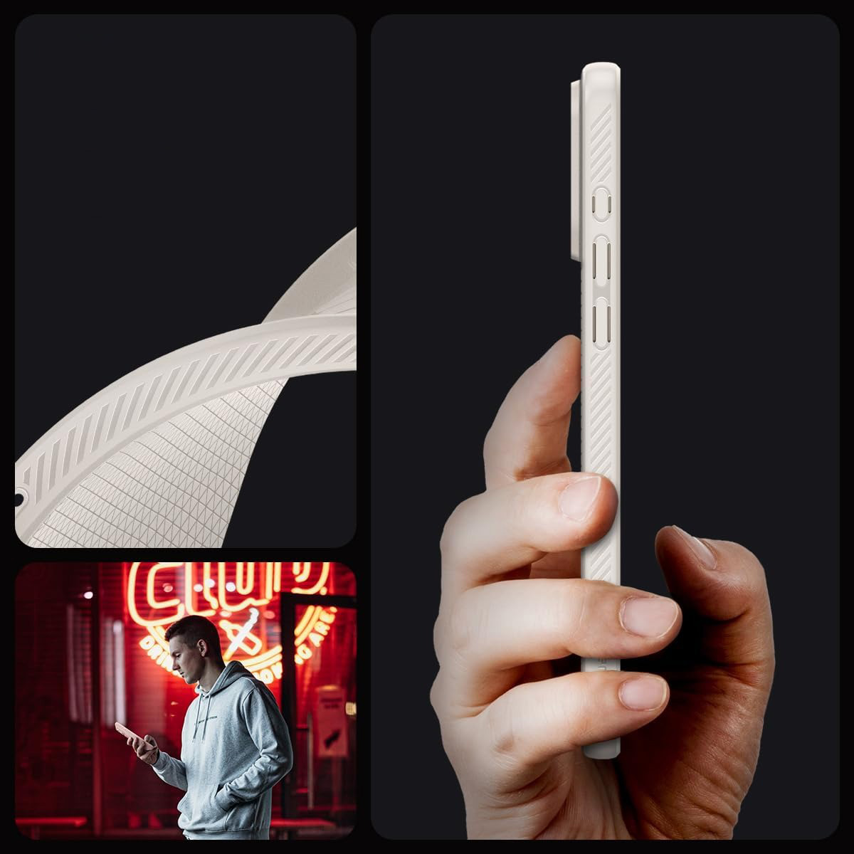 Etui Spigen Liquid Air do Apple iPhone 15 Pro, beżowe